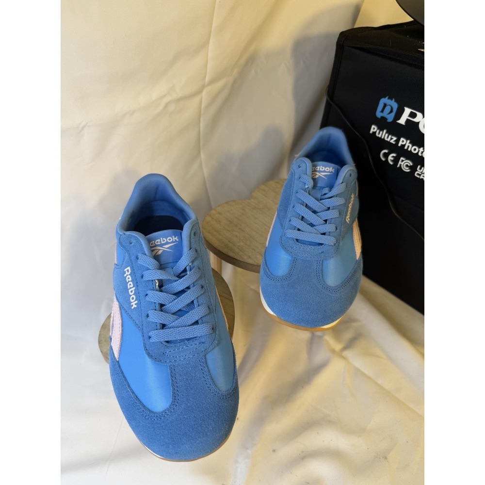 REBOK BRAND NEW BLUE WITH PINK ACCENTS WOMENS Size 7.5 - Picture 12 of 16